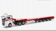 MAN TGX 6c 3achs mit 4achs FAYMOVILLE Telemax, rot-weiß