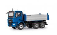 MAN TGS NN 3achs mit MEILLER 3-Seiten Kipper, blau-silber
