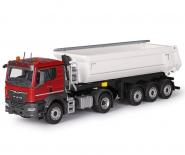 MAN TGS TN with SCHWARZMÜLLER Tipper Trailer, red-silver
