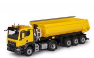 MAN TGS TN with SCHWARZMÜLLER Tipper Trailer, yellow