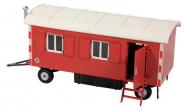 Construction site trailer, red