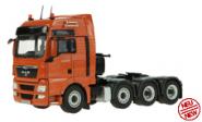 MAN TGX 4axle heavy haulage truck, orange