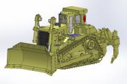 CAT Dozer D10N with U-Blade and 3-tooth-Ripper