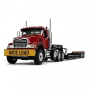 MACK Granite with 3axle Lowboy Trailer, red/black