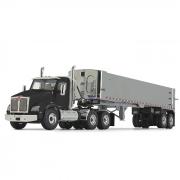 KENWORTH T880  EAST Genesis End Dump Trailer, black-chrome