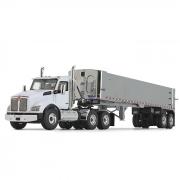 KENWORTH T880  EAST Genesis End Dump Trailer, white-chrome