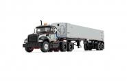 MACK Granite with EAST Genesis End Dump Trailer, black-red-silver