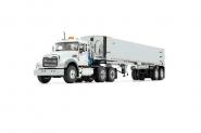 KENWORTH T880  EAST Genesis End Dump Trailer, white-crome