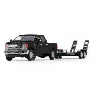 FORD F-250 PickUp with Tandem Lowboy, Agate-black