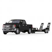 FORD F-250 PickUp mit Tandem Tieflader, Agate-schwarz