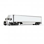 VOLVO VNR300 Day-Cab with 53? BoxTrailer and Side Skirts, white/white