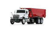 MACK Granite with Roll-Off-Container, white-red