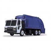 MACK LR with McNEILUS Rear-Waste Loader Meridian, white-blue