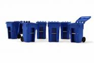 Set of 6 Trash Carts, blue