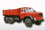 MAGIRUS DEUTZ 3achs Dreiseitenkipper D230 mit Holzbracken, rot