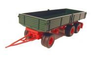 3axle Dump Trailer, twin tyres, green