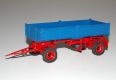 2axle Dump Trailer, single tyres, blue