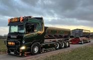 SCANIA R 8x4 with Roll-Off-Trailer "Bye Peab Asphalt"