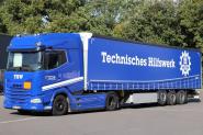 DAF XG 4x2 mit Planenauflieger "THW Germany"