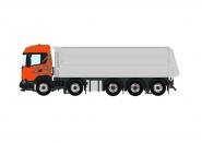 SCANIA G 10x4 Kipper, orange-silber