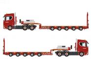 SCANIA R 6x4 with NOOTEBOOM Manoovr 5axle Lowboy, red