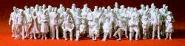 60 unpainted figures, white