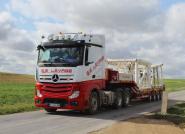 MB Actros 6x4 mit NOOTEBOOM 4achs Tieflader MCOS "Se Levage"