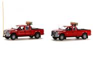 FORD F250 Pickups (2 Begleitfahrzeuge), rot/chrom