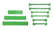 Hebeset mit Auslegerbalken Schlingen Schäkel 121 Teile, grün