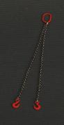 Two Chain Slings 10cm with Chain width 1,5 mm, red