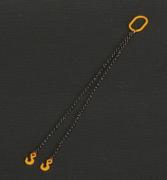 Two Chain Slings 10cm with Chain width 1,5 mm, yellow