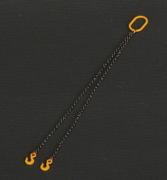 Two Chain Slings 14cm with Chain width 1,8 mm, yellow