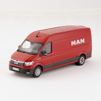 MAN TGE 5.180 transporter van, red 