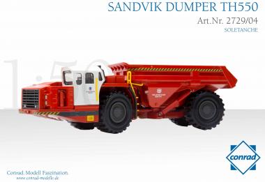 SANDVIK Untertage-Muldenkipper TH550 "Soletanche Bachy" 