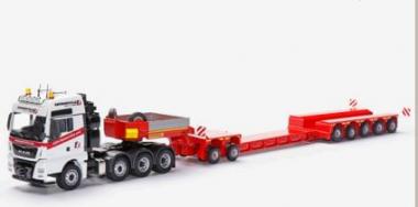 MAN TGX 6c 4axle with 2/3+5axle FAYMOVILLE Variomax, red-white 