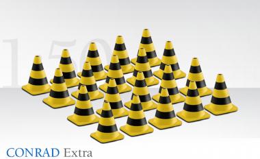 Traffic cone, yellow-black 