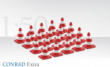 Traffic cone, red-white 
