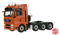 MAN TGX 4axle heavy haulage truck, orange 