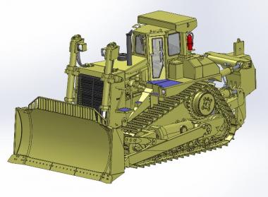 CAT Dozer D10N with SU-Blade and Single-Shank Ripper 