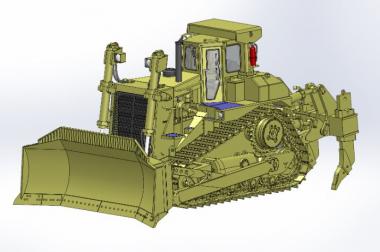 CAT Dozer D10N with U-Blade and 3-tooth-Ripper 