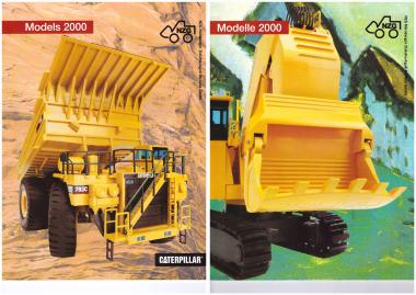 Set mit NZG + CAT-Modell Katalog 2000 