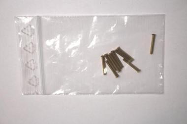 10 Rohrnieten A2 x 0,2 x 17,0mm, blank, Messing, DIN7340 