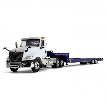 INTERNATIONAL LT DayCab with LEDWELL Hydratail Trailer, white/blue 