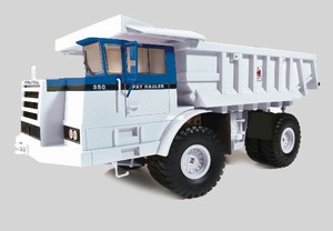 INTERNATION quarry truck Payhauler 350, blue-white 