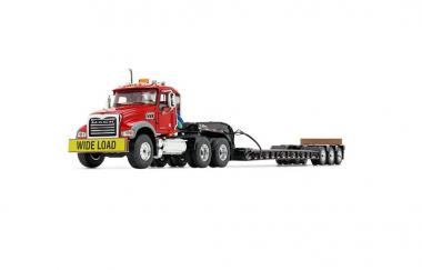 MACK MP with 3axle Talbert low loader, red-black 