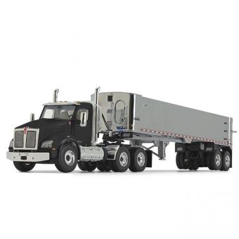 KENWORTH T880  EAST Genesis End Dump Trailer, black-chrome 