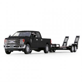 FORD F-250 PickUp mit Tandem Tieflader, Agate-schwarz 