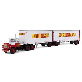 MACK R Model mit 2x 28`Pup Trailer "North Penn Transfer" 