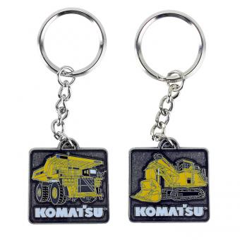 Schlüsselanhänger: KOMATSU Bagger + Muldenkipper 