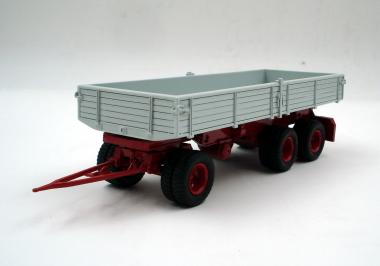 3axle Dump Trailer, twin tyres, grey 